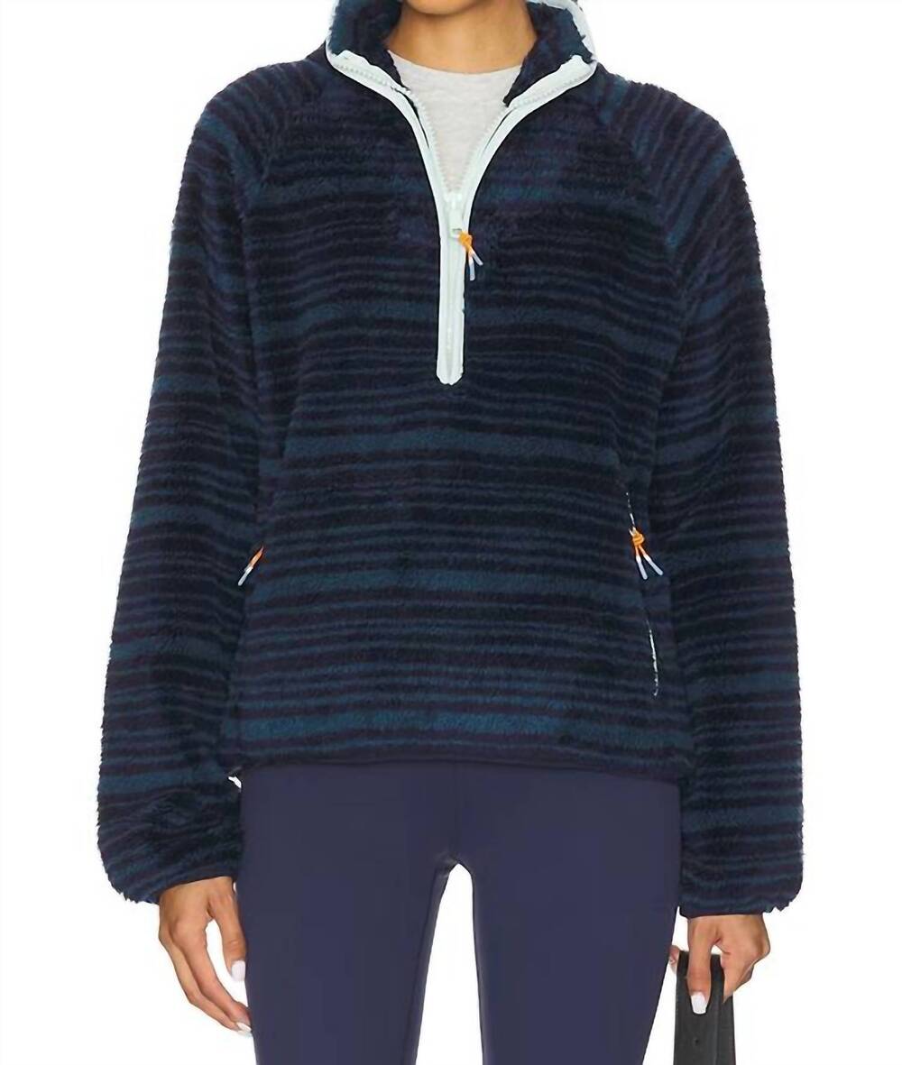 NEW THE UPSIDE harlo fleece pullover sweatshirt in navy
